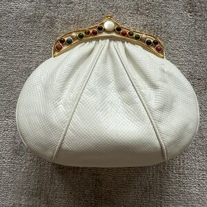 Ashneil White Small Clutch